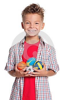 Boy with small balls