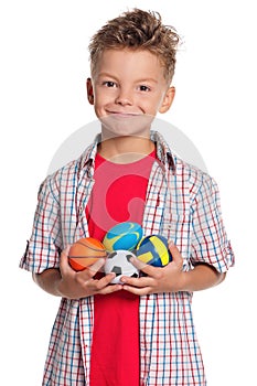 Boy with small balls