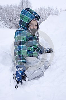 Boy in snow