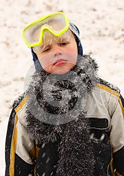 Boy in Snow Storm