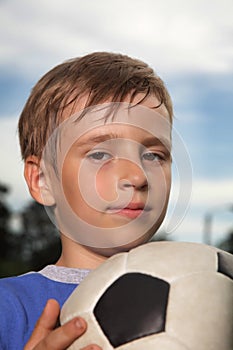 Boy with soccer ball