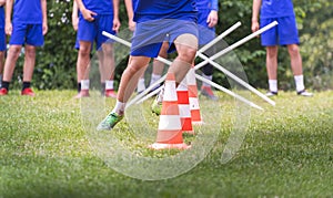 Boy Soccer Player In Training