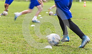 Boy Soccer Player In Training