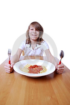 Boy with Spaghetti