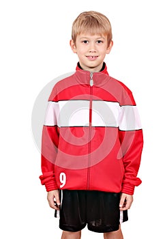 Boy in sportswear portrait