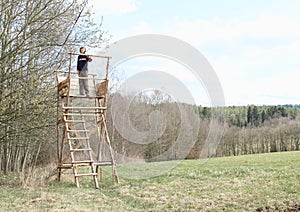 Boy standing on bryony