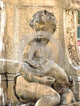 Boy statue fountain