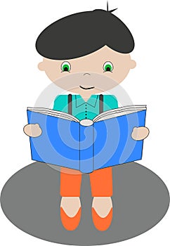 Boy studying. reading.. Office. Study. Concentration.