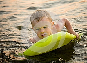 Boy surfing