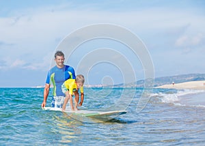 Boy surfing