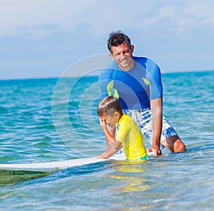 Boy surfing