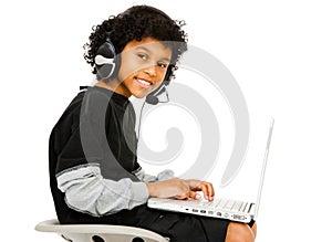 Boy Surfing The Net