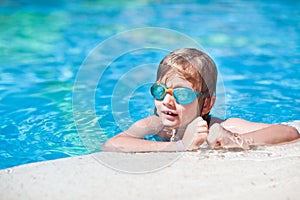 Boy at swimmingpool