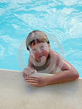 Boy in swimmingpool