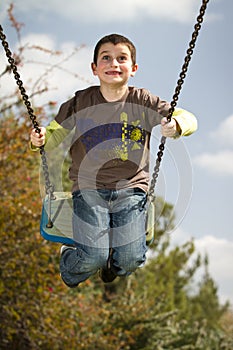 Boy on swing