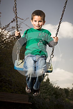 Boy on swing