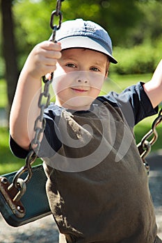 Boy on a swing