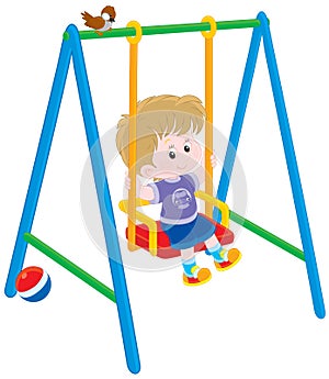 Boy on a swing