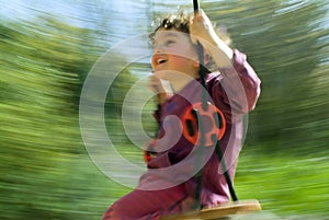 Boy on swing