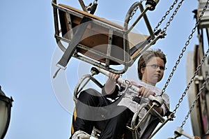 Boy on Swing Ride