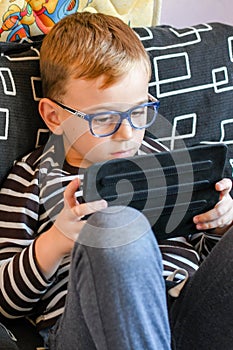 Boy with tablet