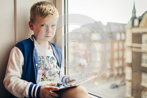 Boy with tablet