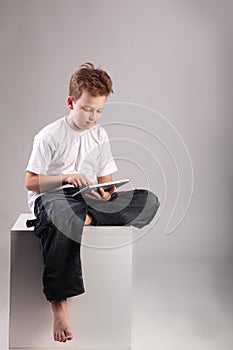 boy with tablet PC