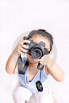Boy taking photos