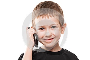 Boy talking mobile phone