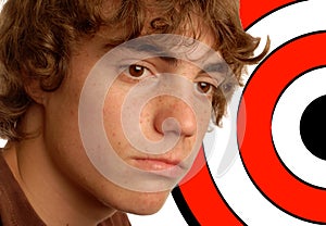 Boy with target