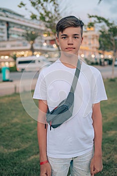 Boy teen in Alanya city portrait