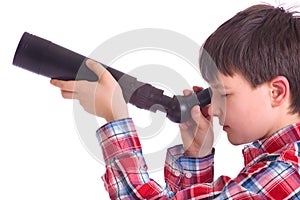 Boy with telescope