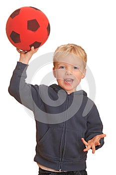 Boy throwing a ball