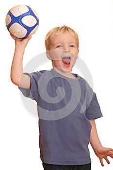 Boy throwing a ball