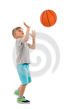 Boy Throwing Basketball