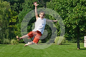 Boy on Trampoline