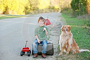 Boy Traveling Away From Home