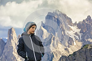 Boy on the trip in to the high mountains.