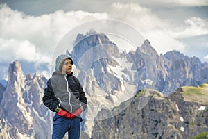 Boy on the trip in to the high mountains.