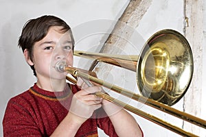 Boy with a trombone