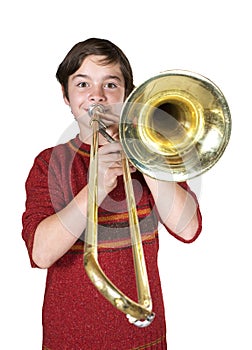 Boy with a trombone