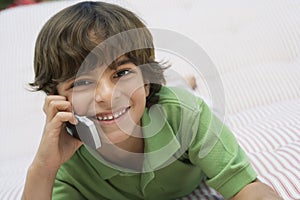 Boy Using Cell Phone