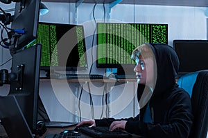 Boy Stealing Information From Multiple Computers