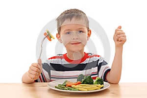 Boy and vegetables img