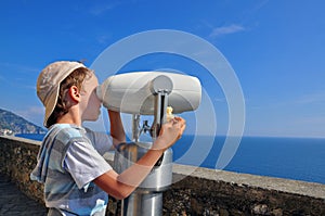 Boy at the viewpoint