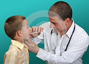 Boy visiting the doctor