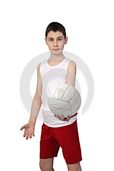 Boy volleyball player