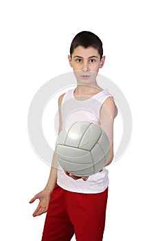 Boy volleyball player