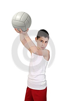 Boy volleyball player