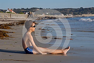 Boy Waiting for the Tide